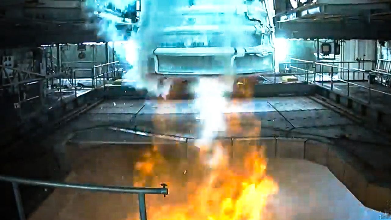 How the bound force manifests itself during the ignition of a rocket engine