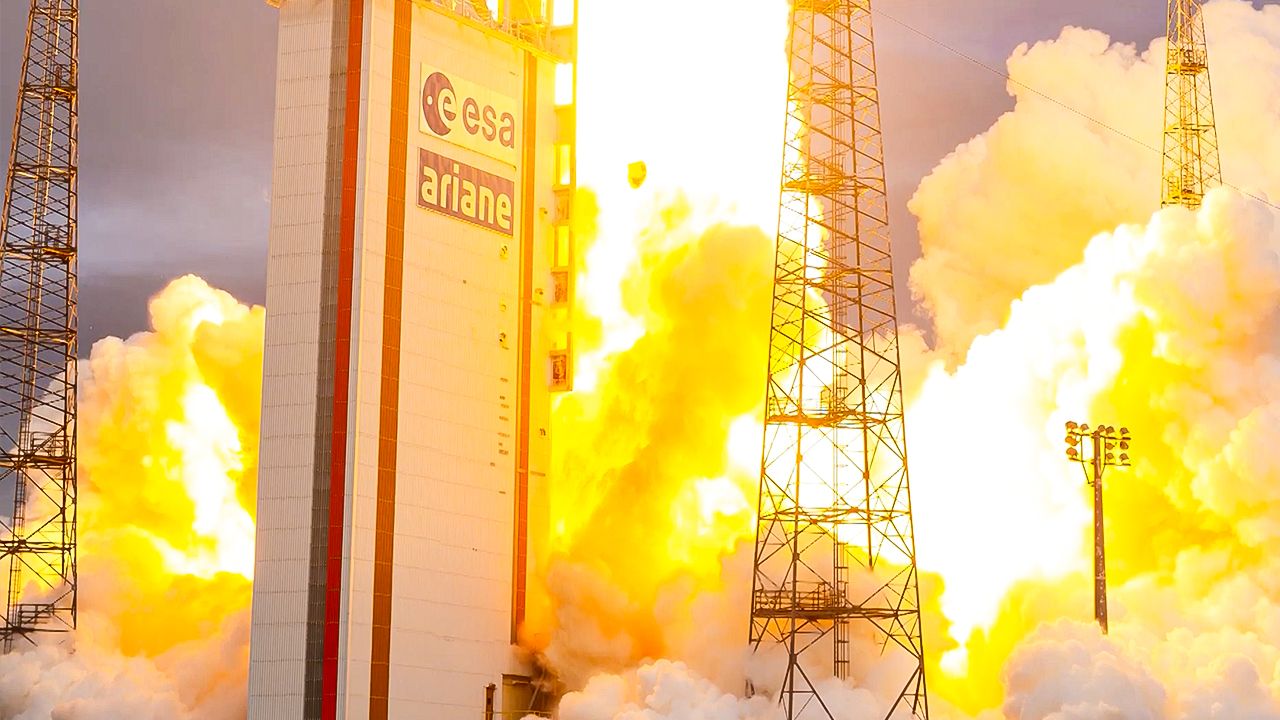 “Ariane 5 Successfully Launches JUICE Probe for Jupiter Exploration Mission”